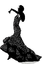 Flamenco Tänzerin schaut nach links